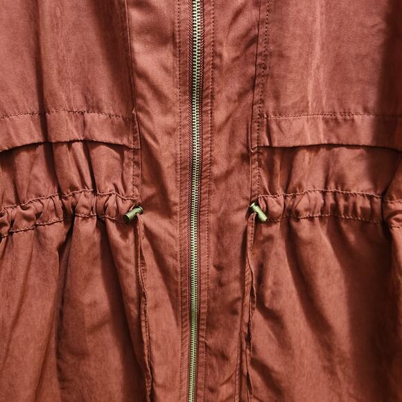 Maurices Anorak front zip soft utility jacket size large burgundy - Picture 3 of 9
